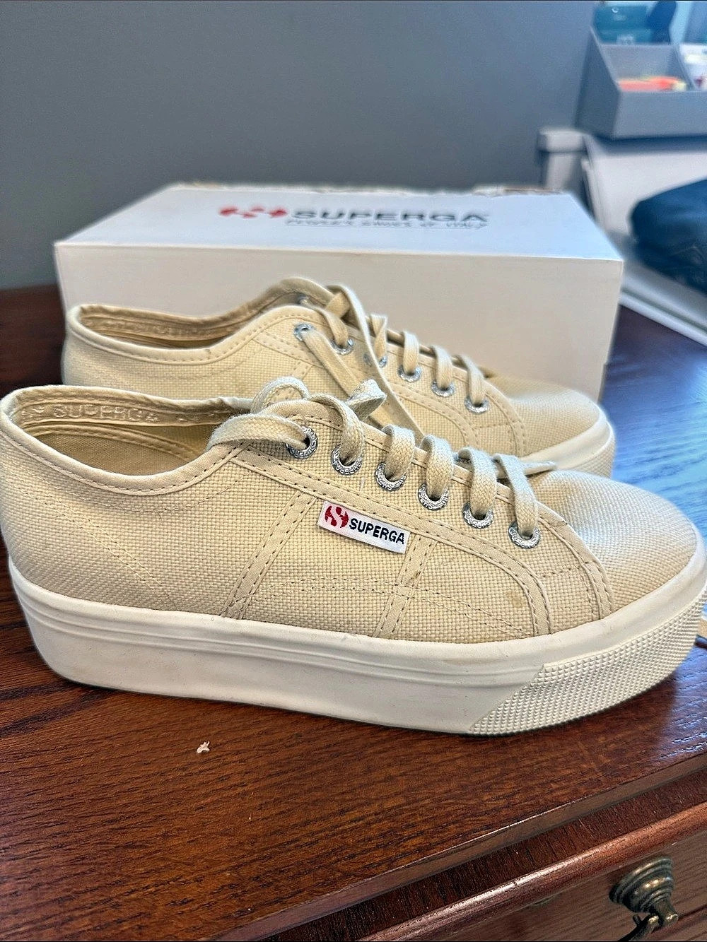 Superga 2790 Platform Sneakers Cream EU 38